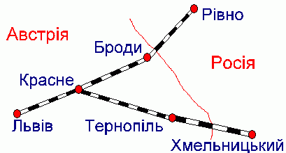 Схема проектируемых дорог (1840 г.)
