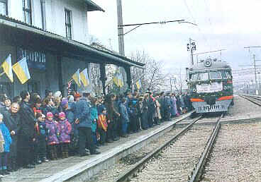   First suburban train arrival (Zborov). 