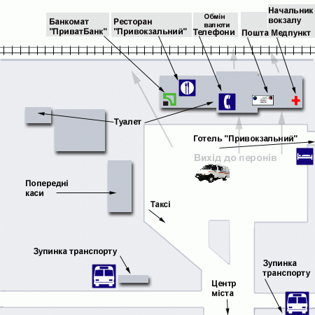 Карта вокзалу